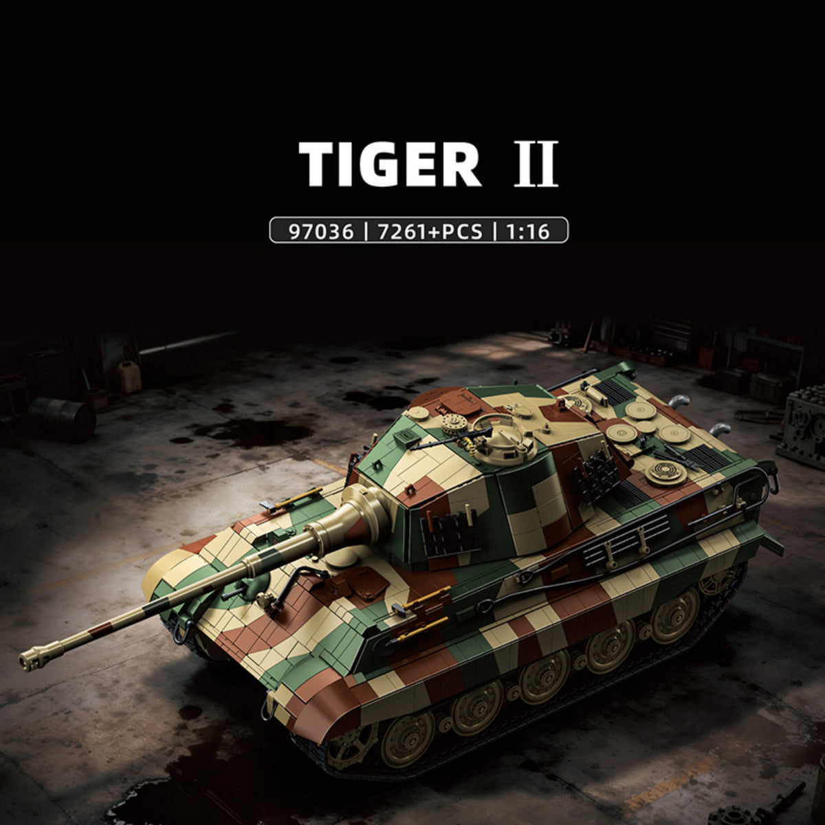 97036 - The 1: 16 Tiger King Tank - View 2 | Power Blockz