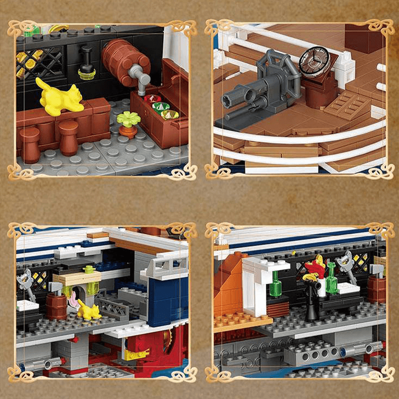 Zeghao 653008 - Classic Sailing Boat - vue 6 | Power Blockz