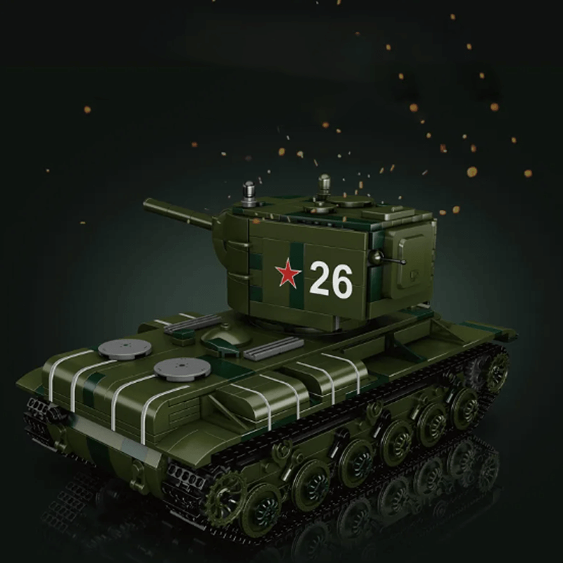 Mould King 20026 - Remote controlled KV-2 tank - vue 4 | Power Blockz