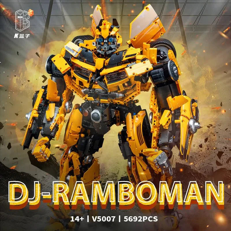 KBOX V5007 - Transformation DJ Rambo Man Mech Robot Bricks Toy - vue 2 | Power Blockz