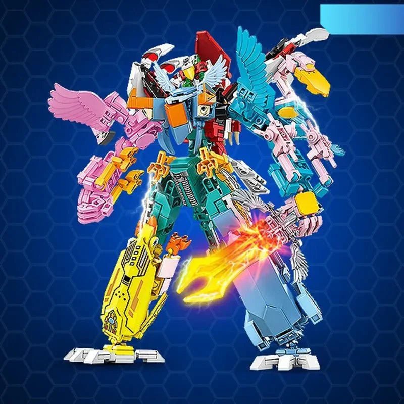 Sembo Flying Birds Mecha - Transformation Flying Birds Robot Sky Knight - vue 2 | Power Blockz