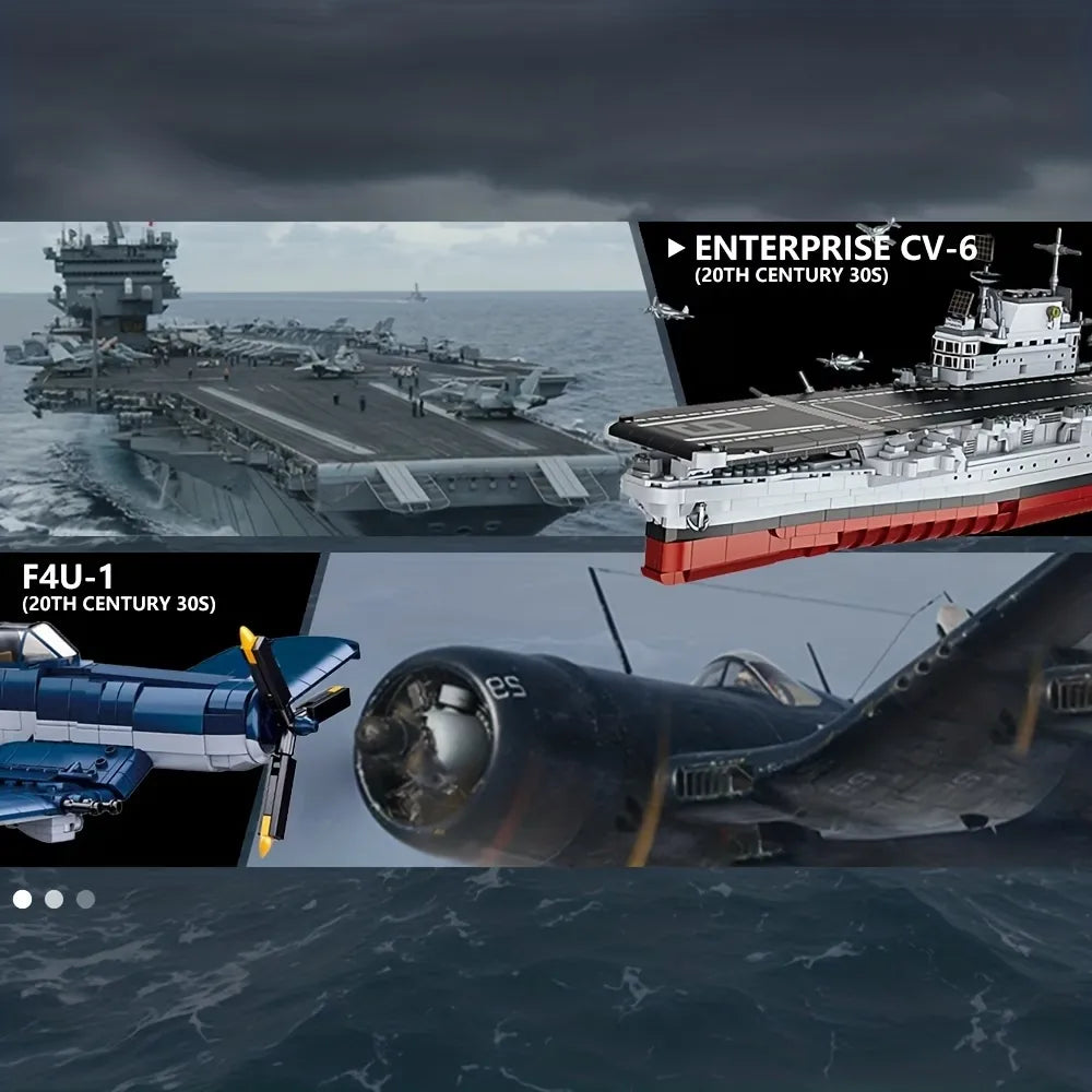 FC4206 - The USS CV-6 Enterprise Battleship - vue 3 | Power Blockz