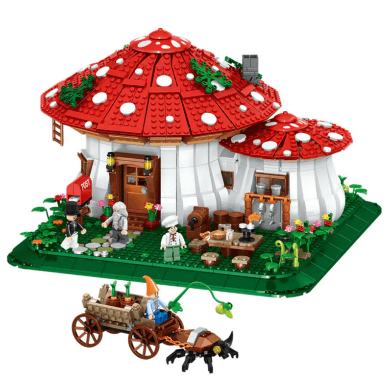 ZHEGAO 01016 - Mushroom House - vue 2 | Power Blockz