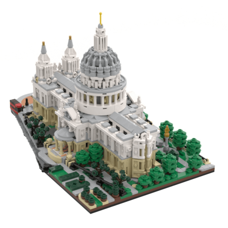 Gobricks MOC 186434 - Saint Pauls Cathedral 1:800 - vue 3 | Power Blockz