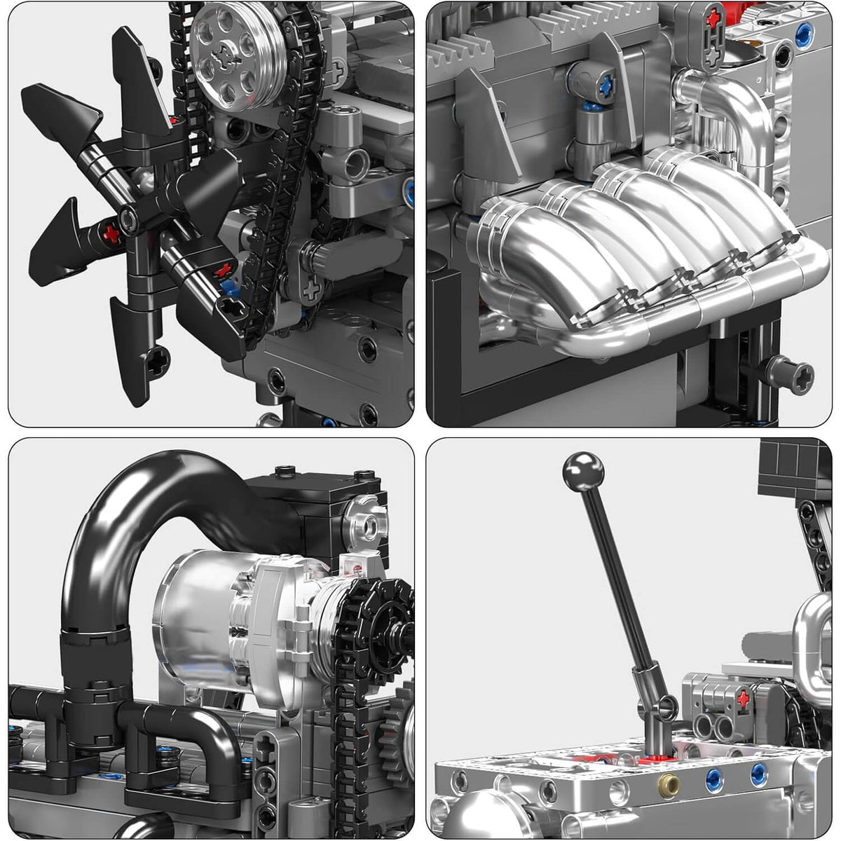 Mould King 10212 - Motorized Rotary Engine - vue 4 | Power Blockz