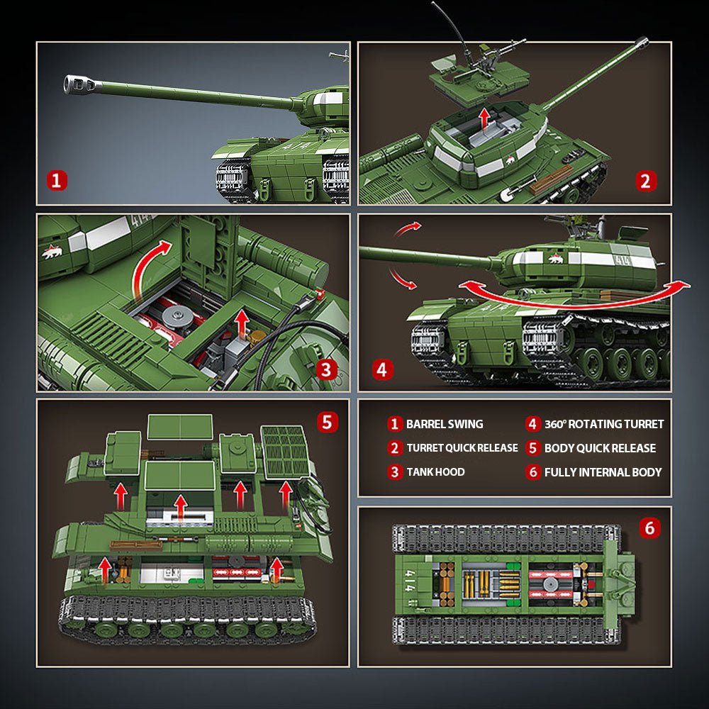 Quanguan 100249 - IS-2 heavy tank - vue 4 | Power Blockz