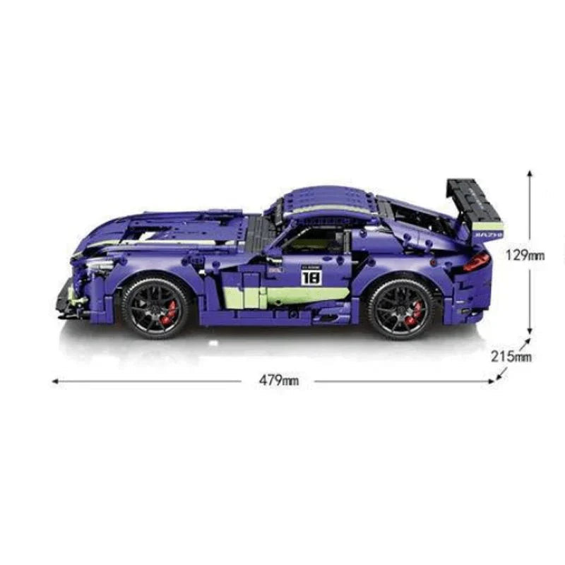 Sembo 701028 - Static Version - Track-Bred GTR Purple Coupe - vue 2 | Power Blockz