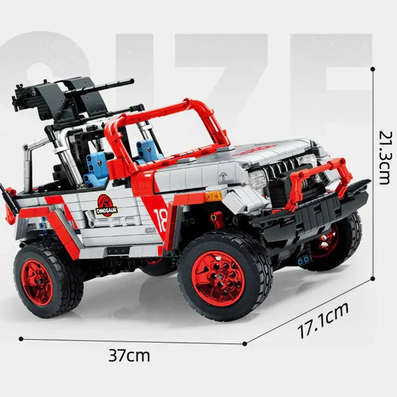 Sembo 701038 - Static Version - Jurassic Dino Expedition Off-Road 4x4 - vue 5 | Power Blockz