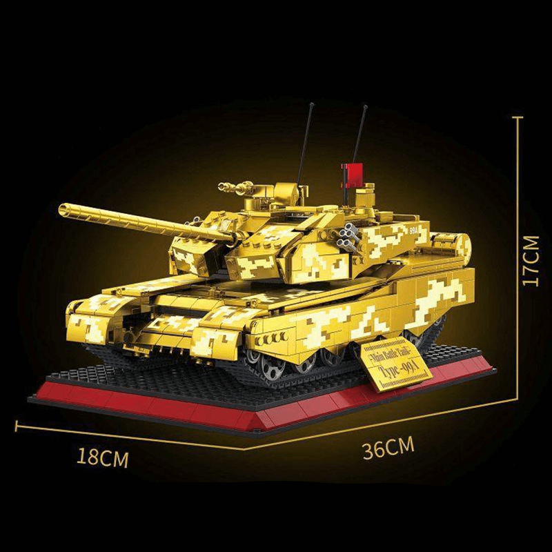 Zhegao GZ2008 - Chrome Gold Edition MA1 Tank - vue 8 | Power Blockz