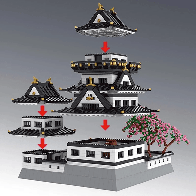 Mould King 22006 - Himeji Castle - vue 5 | Power Blockz