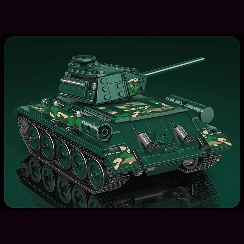 Mould King 20015 - Remote Controlled T-34 Tank - vue 2 | Power Blockz