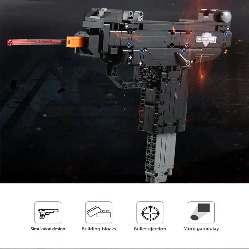 CaDa C81008W - Military UZI SMG - vue 13 | Power Blockz