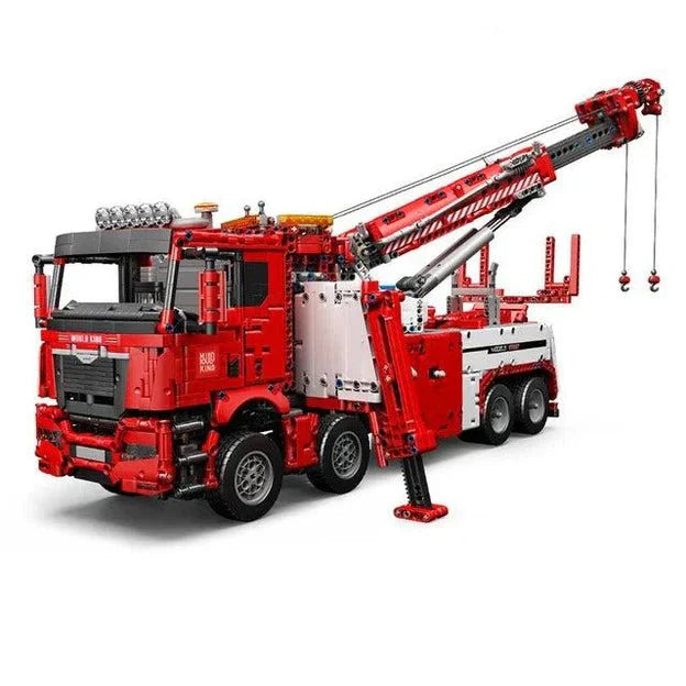 Mould King 17028 - Red - RC Rescue Utility Truck - vue 2 | Power Blockz
