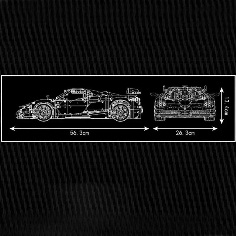 Mould King 13182 - Carbon-Fiber Italian Hypercar - vue 3 | Power Blockz