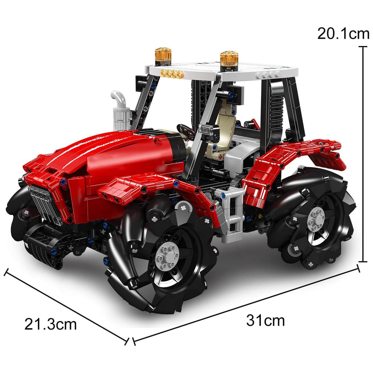Mould King 18037 - Agricultural Tractor Remote Control - vue 7 | Power Blockz