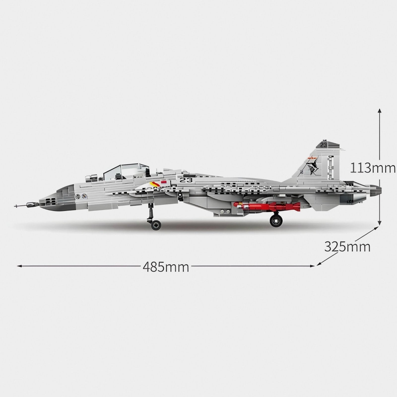 Reobrix 33023 - J-15 Fighter Aircraft - vue 4 | Power Blockz