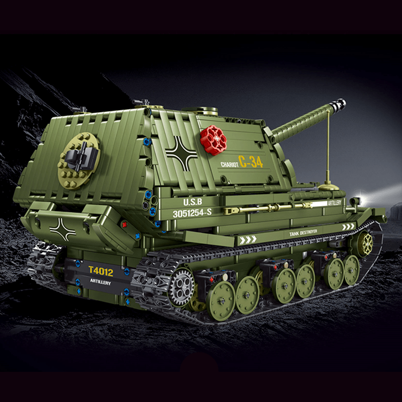 TGL T4012 - Remote Controlled Ferdid Tank Destroyer - vue 2 | Power Blockz