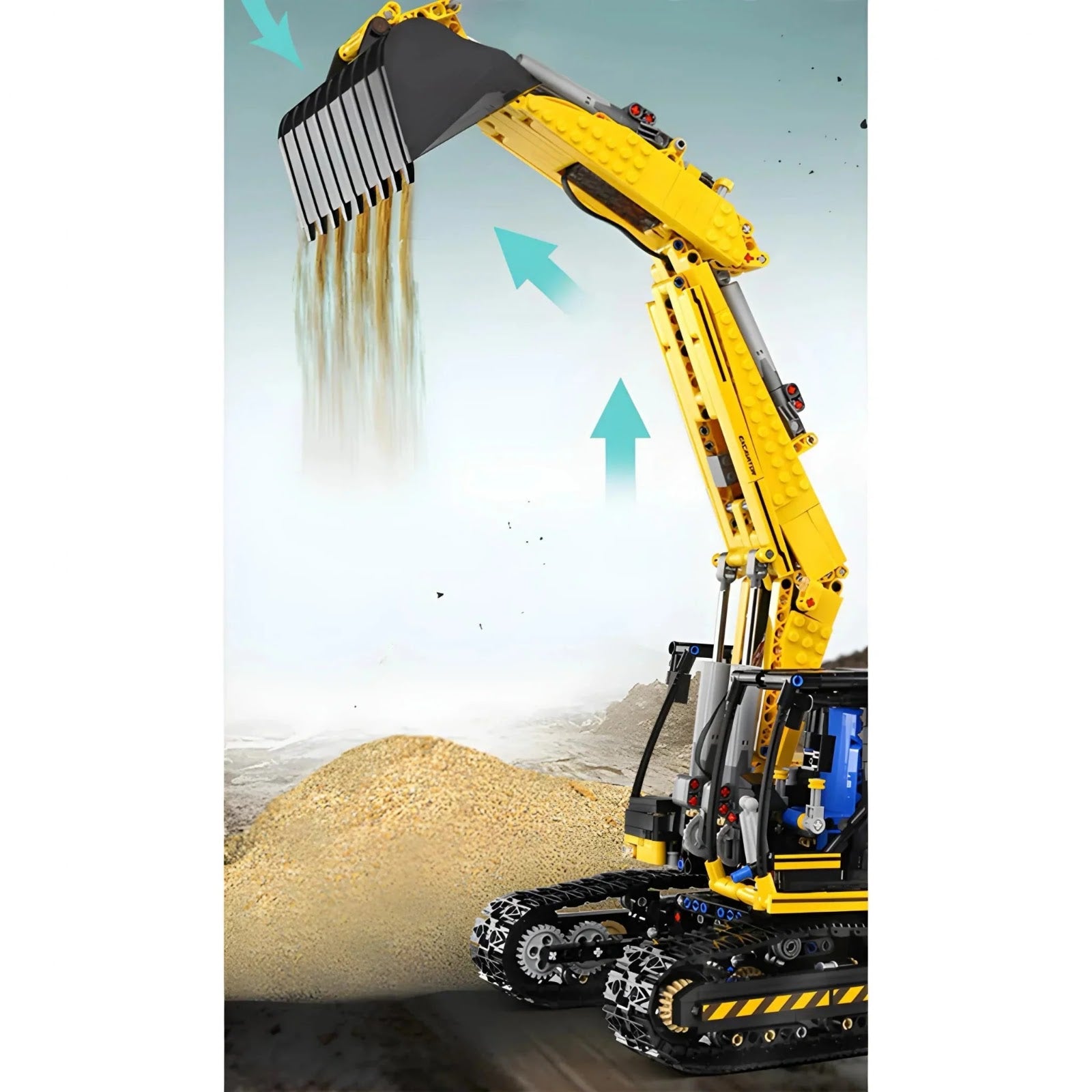 Mould King 13112 - RC Heavy-Duty Excavator - vue 4 | Power Blockz