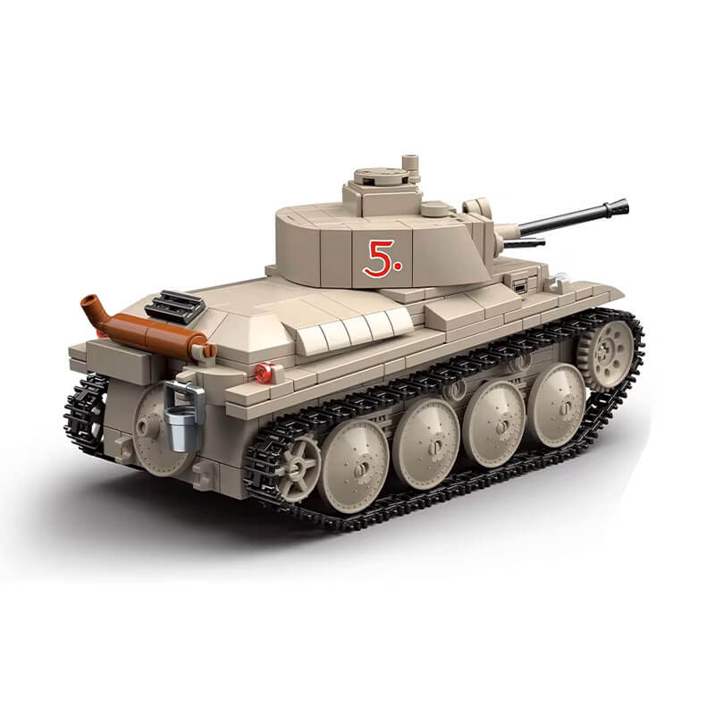 Quanguan 100285 - German 38-T Panzer - vue 2 | Power Blockz