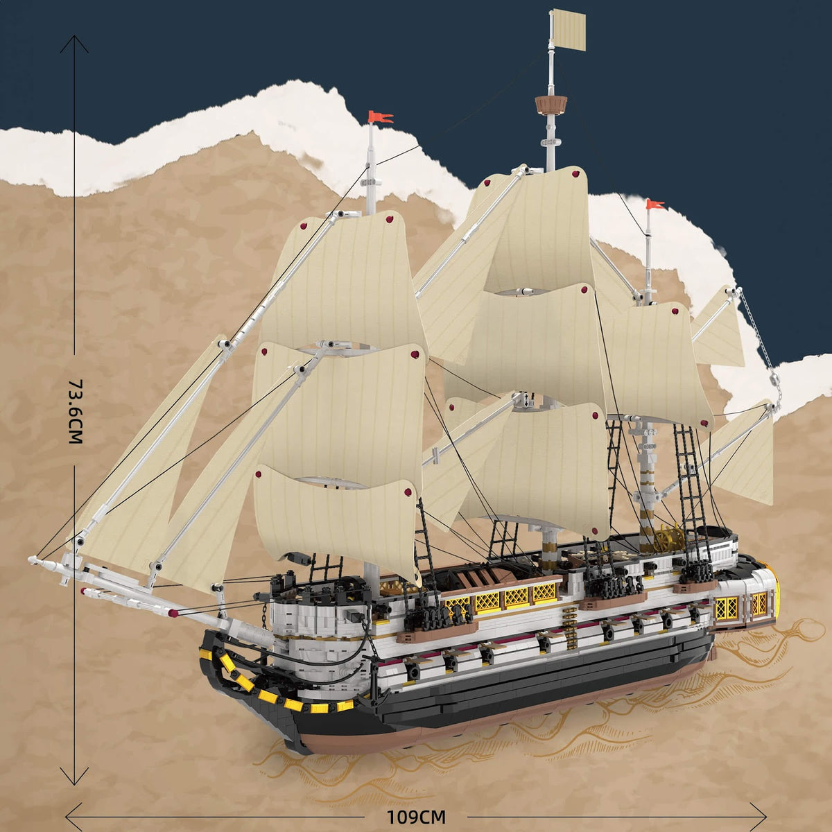 Reobrix66048 - Imperial Era Warship - vue 7 | Power Blockz