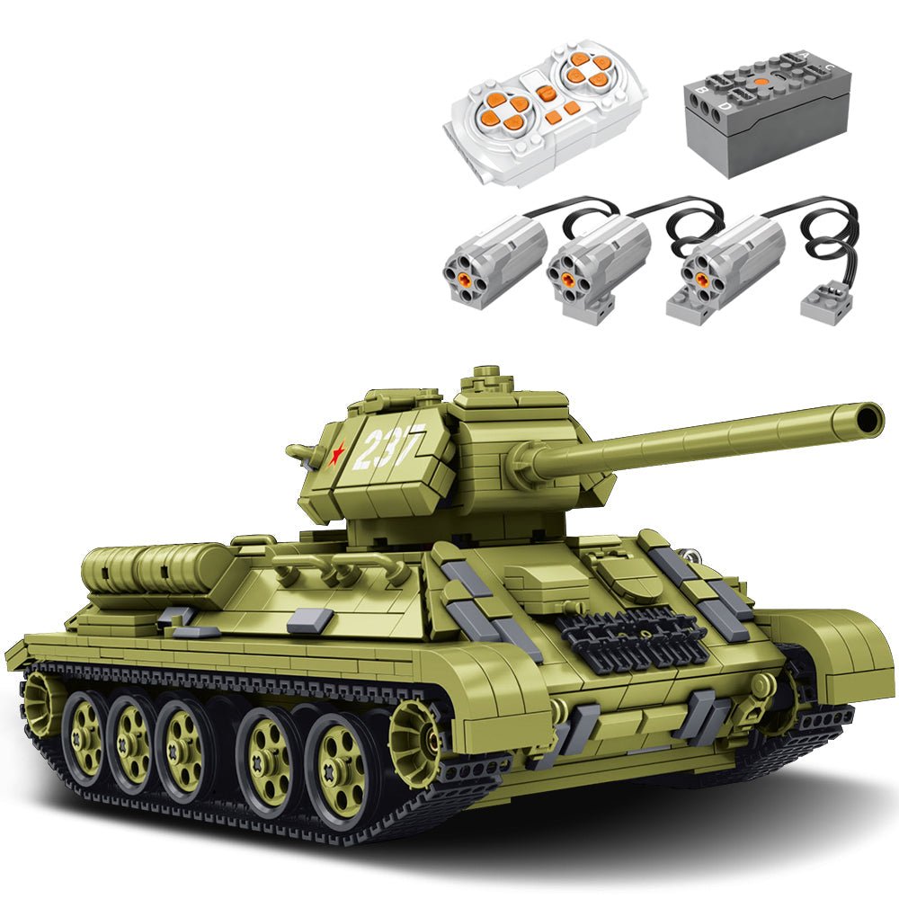 Panlos 632014 - Static Version - T-34 tank - vue 9 | Power Blockz