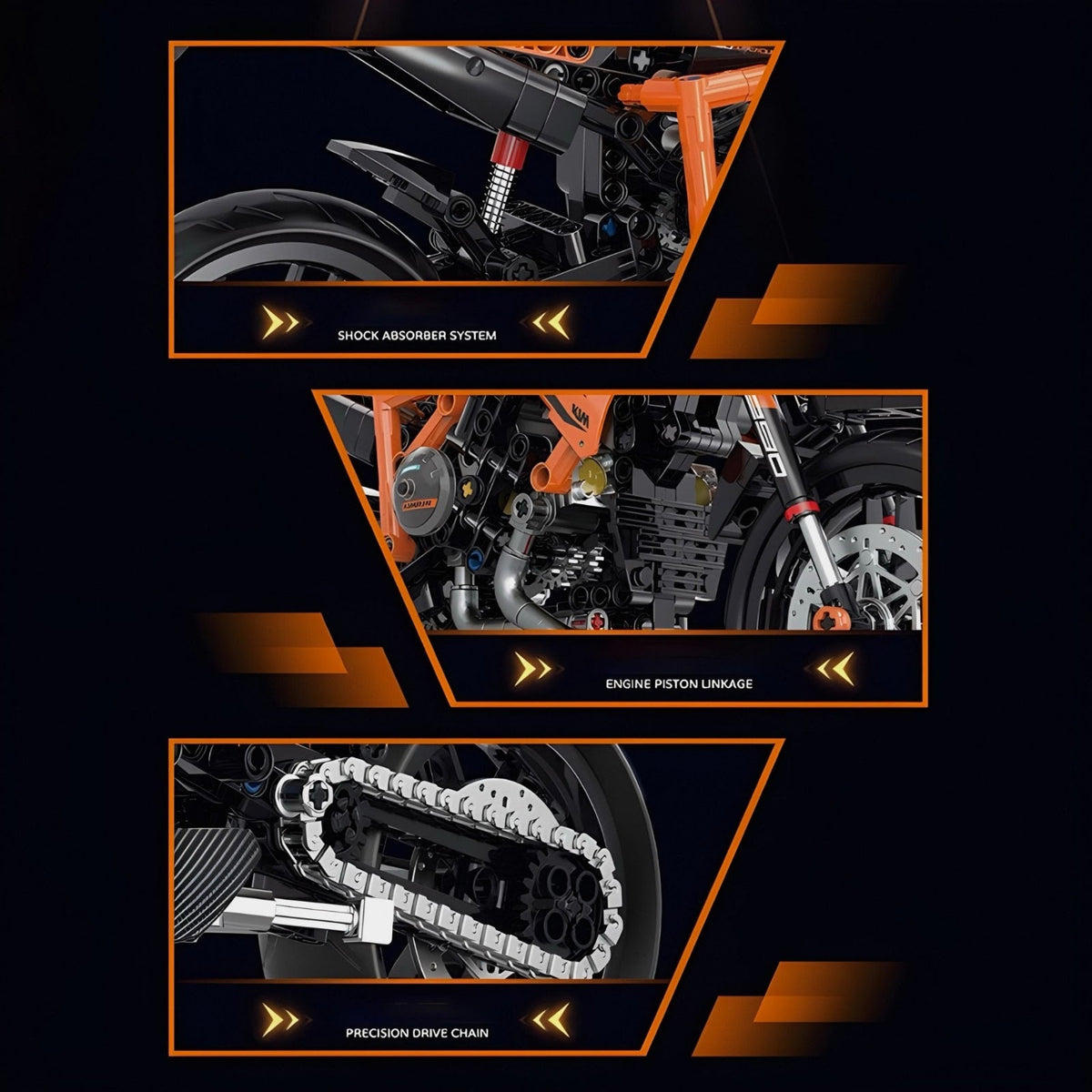1290 Naked Street Beast | 579pcs - 1290 Naked Street Beast - vue 4 | Power Blockz