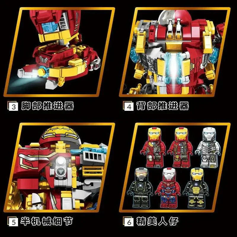 Ly 76076 - Marvel Super Iron Hero Warrior Robot - vue 7 | Power Blockz