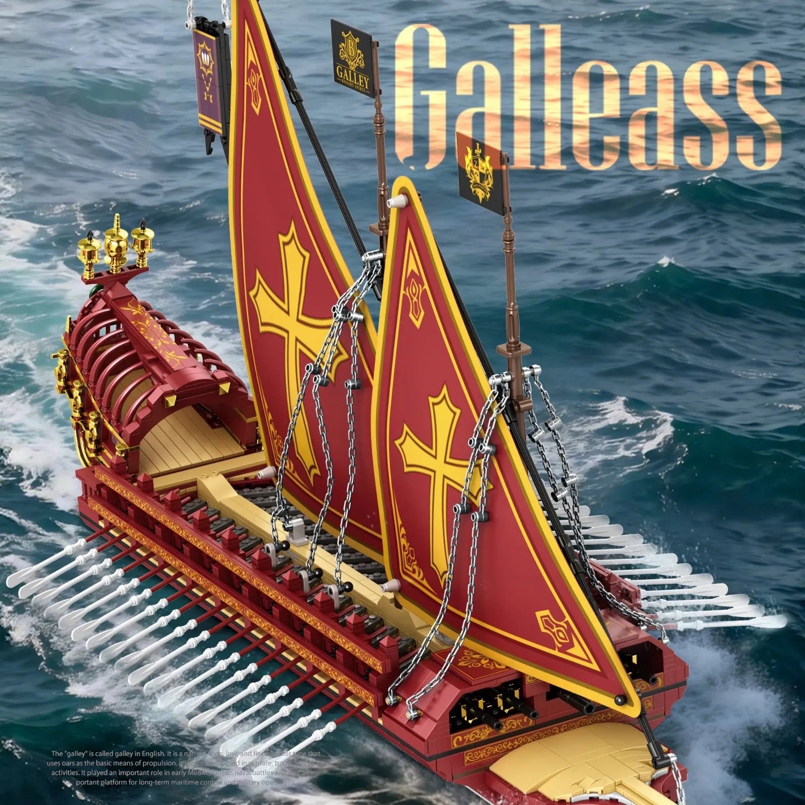 Reobrix 66105 - The Galleass - vue 3 | Power Blockz