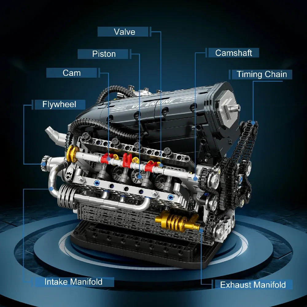 Reobrix 33013 - V6 Hybrid Technic Engine - vue 3 | Power Blockz