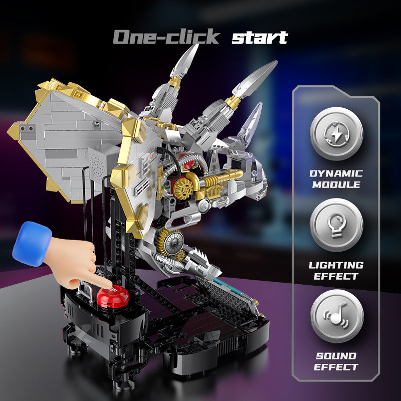 Xinzhuan XZ0006 - Cyber Triceratops Head - vue 6 | Power Blockz