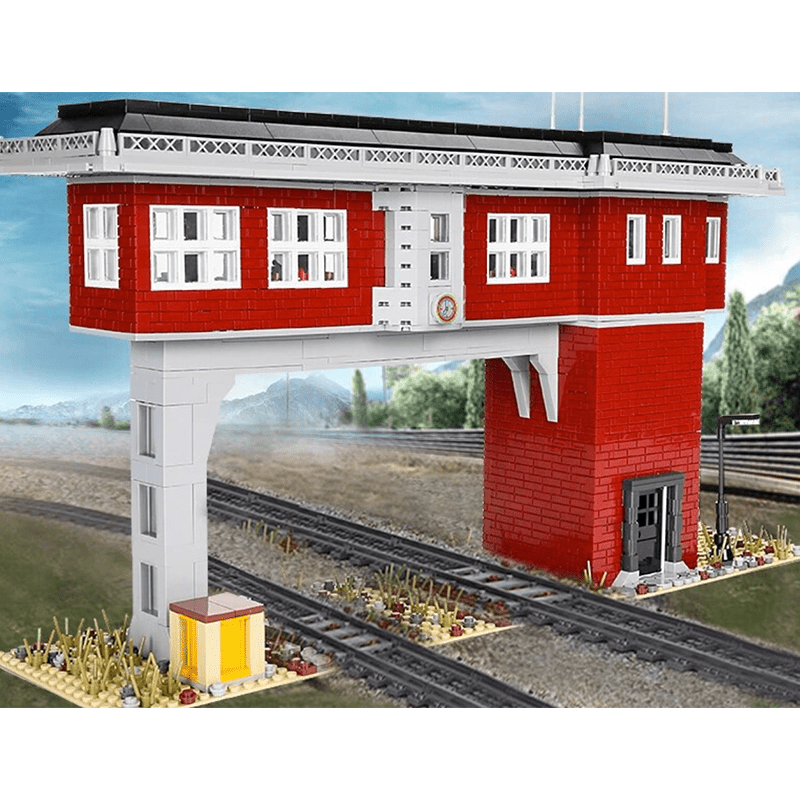 Mould King 12009 - Railway Signal Station - vue 2 | Power Blockz