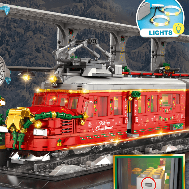 Reobrix 66034 - Christmas Train Set - vue 4 | Power Blockz