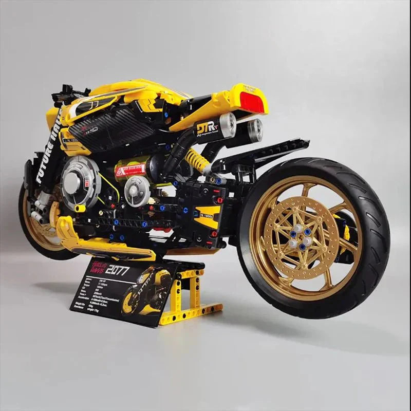 KBOX 10506 - Cyberpunk Neon Street Bike - vue 6 | Power Blockz