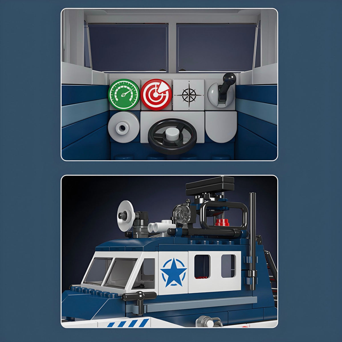 Mould King 10084 - Police Boat - vue 4 | Power Blockz