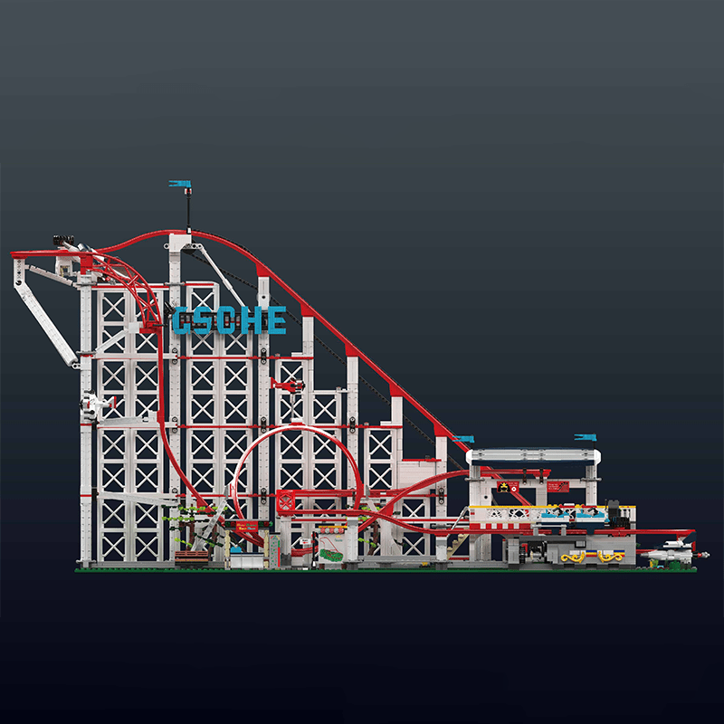 Mould King 11014 - Motorized Looping Roller Coaster - vue 3 | Power Blockz