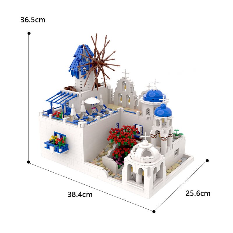Gobricks MOC-89609 - Santorini Levels - vue 6 | Power Blockz