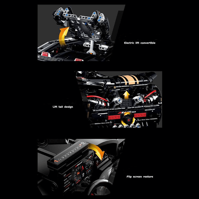 Guly 10625 - Static Version - Black V8 720s Spider Supercar - vue 7 | Power Blockz