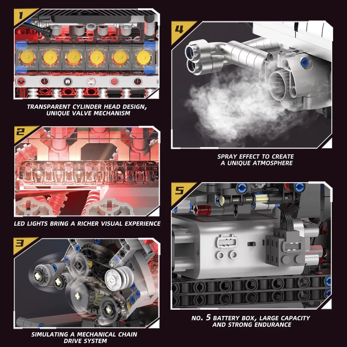 K96211 - Motorized Italian V12 Powertrain - vue 7 | Power Blockz