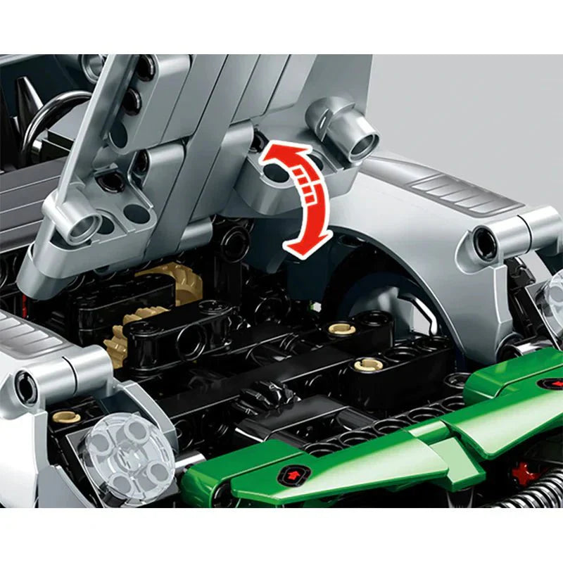 Sembo 8610 - RC Open-Top Sports Car - vue 6 | Power Blockz