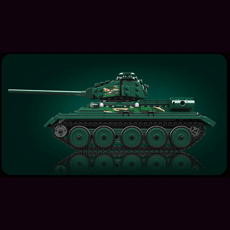 Mould King 20015 - Remote Controlled T-34 Tank - vue 3 | Power Blockz