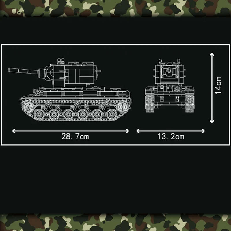 Mould King 20026 - Remote controlled KV-2 tank - vue 6 | Power Blockz