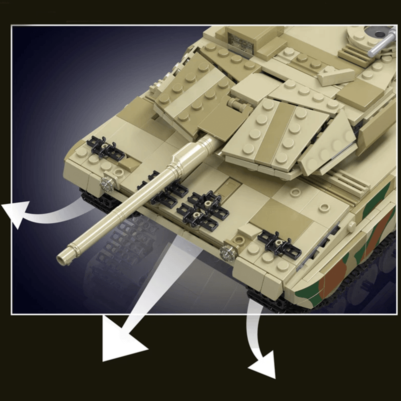 Mould King 20020 - Remote Controlled Leopard Tank - vue 5 | Power Blockz