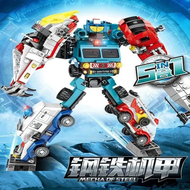 Mecha Car Transformation City Robot Warrior | 732pcs - Mecha Car Transformation City Robot Warrior - vue 4 | Power Blockz