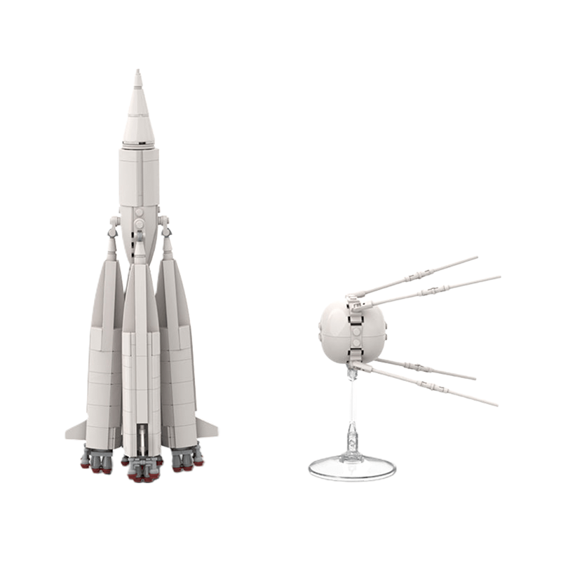 Gobricks MOC-89549 - Sputnik 1 & R-7 rocket 8K71PS M1-1PS | Power Blockz