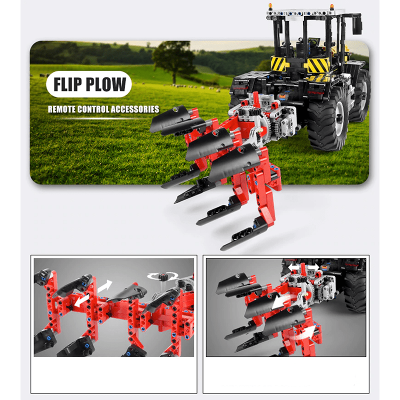 Mould King 17019 - High-Speed Farm Tractor - vue 3 | Power Blockz