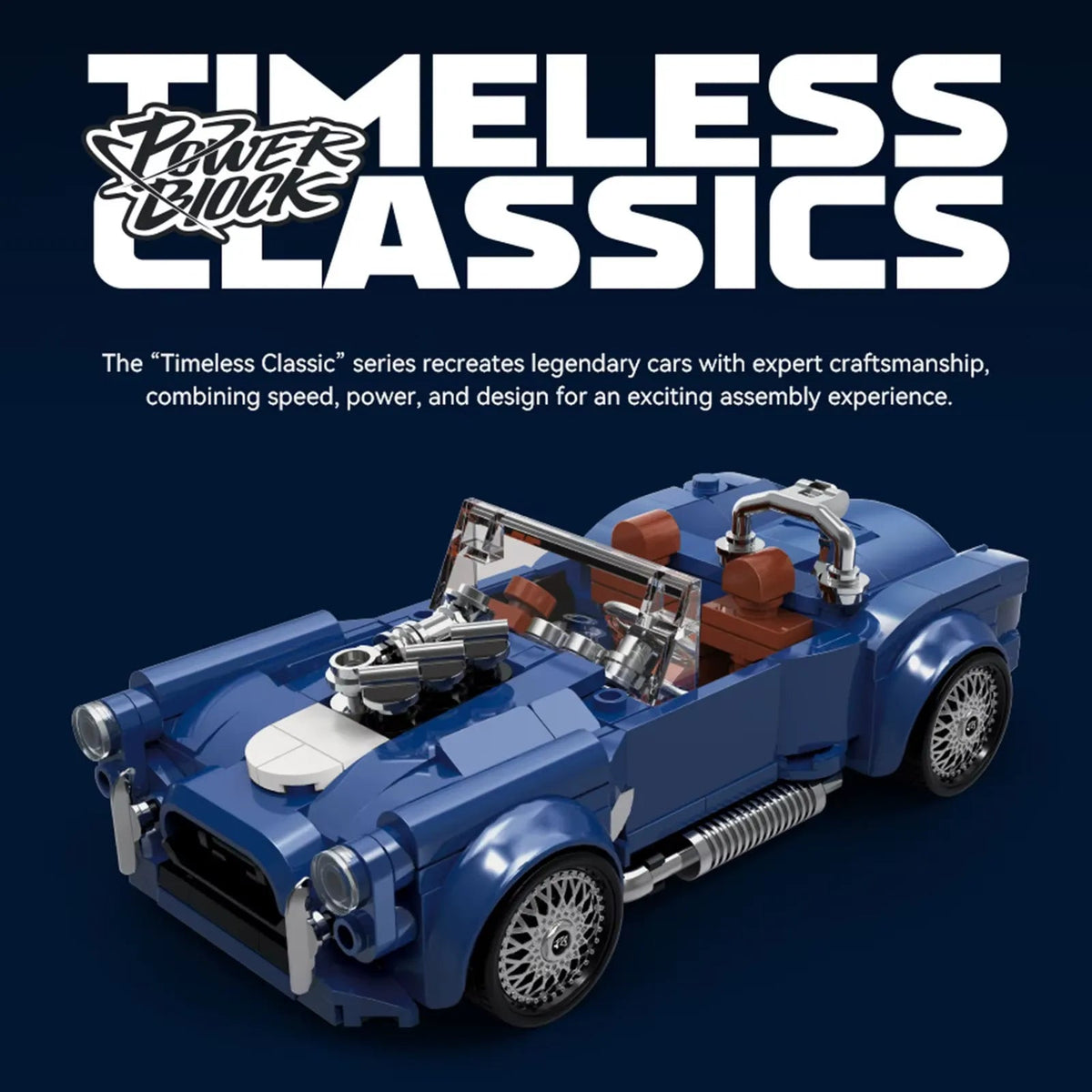 Power Build PB8818 - Shelby Cobra 427 - vue 7 | Power Blockz