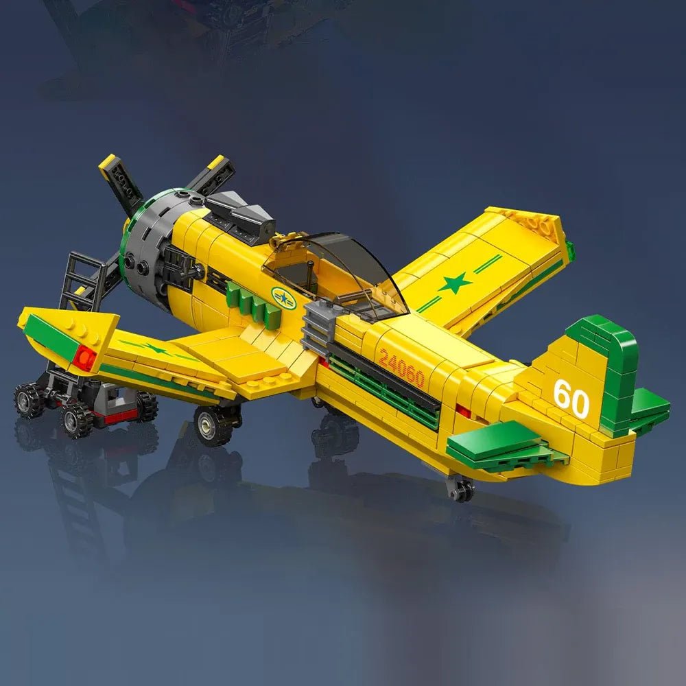 Mould King 24060 - Brazilian Propeller-Driven Racing Aircraft - vue 4 | Power Blockz