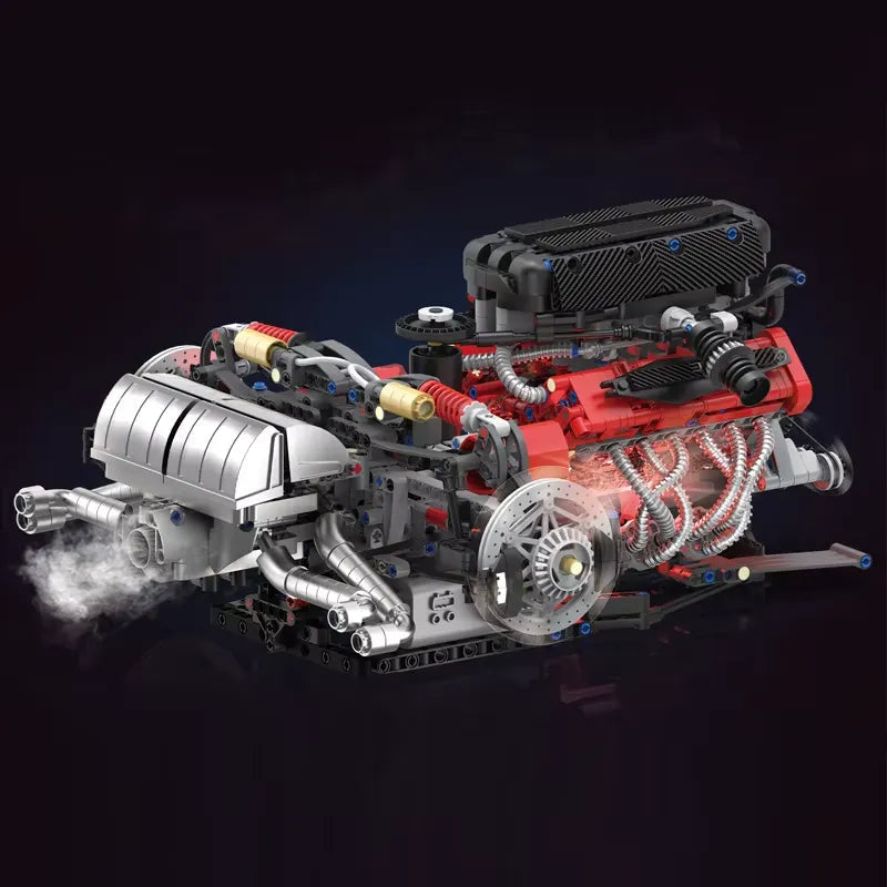 K96211 - Motorized Italian V12 Powertrain - vue 2 | Power Blockz