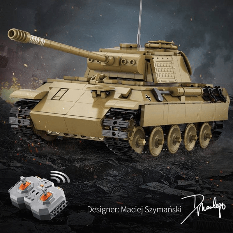 CaDa C61073W - Remote Controlled Panther Tank - vue 7 | Power Blockz