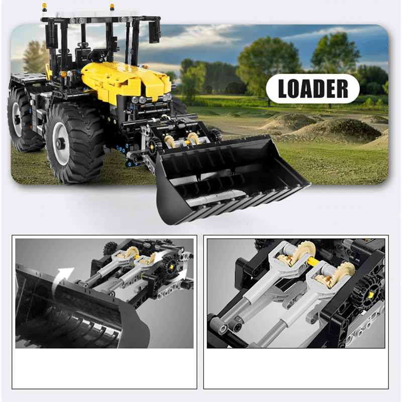 Mould King 17019 - High-Speed Farm Tractor - vue 4 | Power Blockz